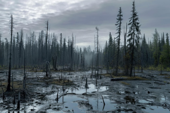 Acid rain and forest damage