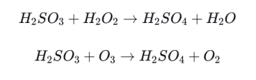 Oxidation of sulfurous acid