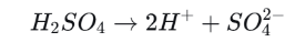 Ionization of sulfuric acid
